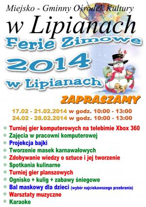 Ferie zimowe 2014